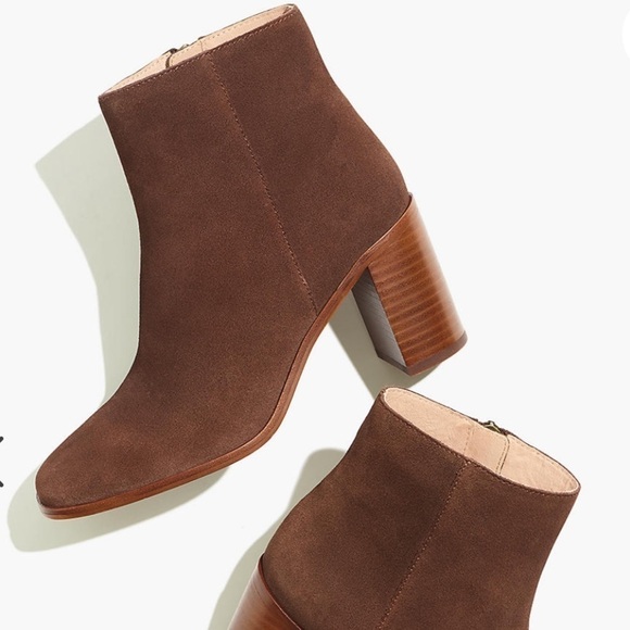 Madewell The Greer Boot in Suede NB282 brown boots - Picture 1 of 5